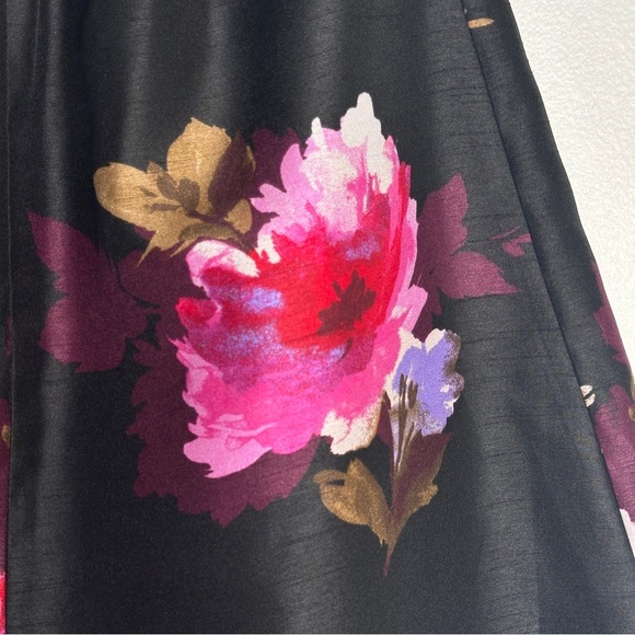 Floral Spring/Summer Skirt Sz Small by Db Est. A Line Black/Pink Feminine - Picture 3 of 8